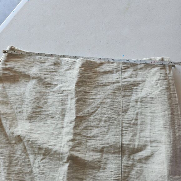 White linen blend mini skirt size 2 NWT XS - Picture 7 of 9